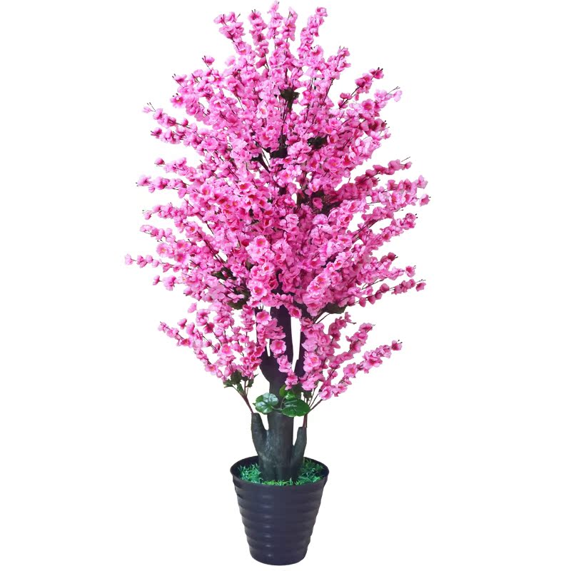 仿真樱花树桃花树摆件盆栽