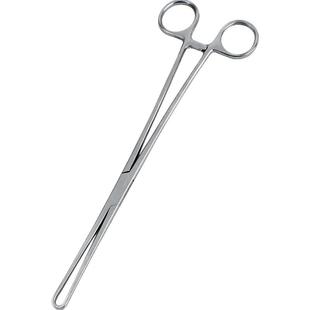浦伦医用不锈钢子宫颈钳25cm直头弯头外科妇科2x3齿钳子妇科器械