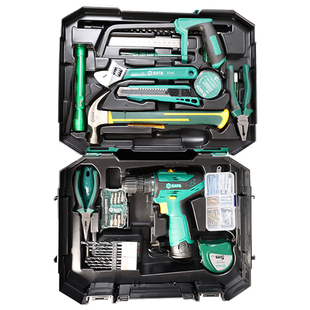 世达家用电动五金工具套装多功能日常维修电钻组套锂电手钻05152A