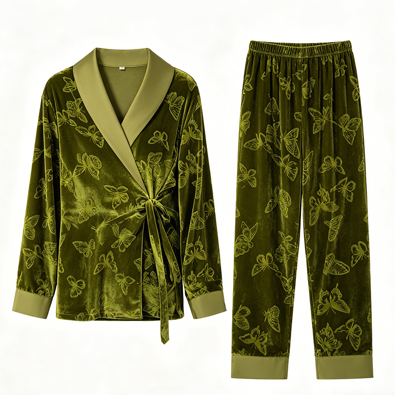 达芬奇密码金钻绒家居服睡衣女