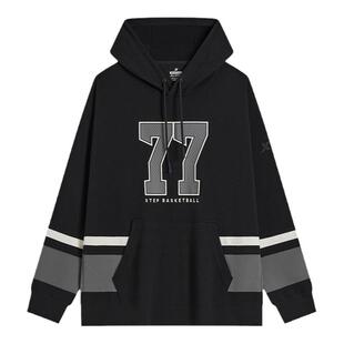 特步连帽卫衣男2024秋季新款潮流撞色休闲运动卫衣976329930295