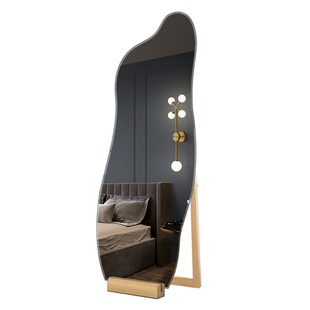 全身镜子异形防爆家用网红贴墙落地穿衣镜ins风移动试衣镜卧室