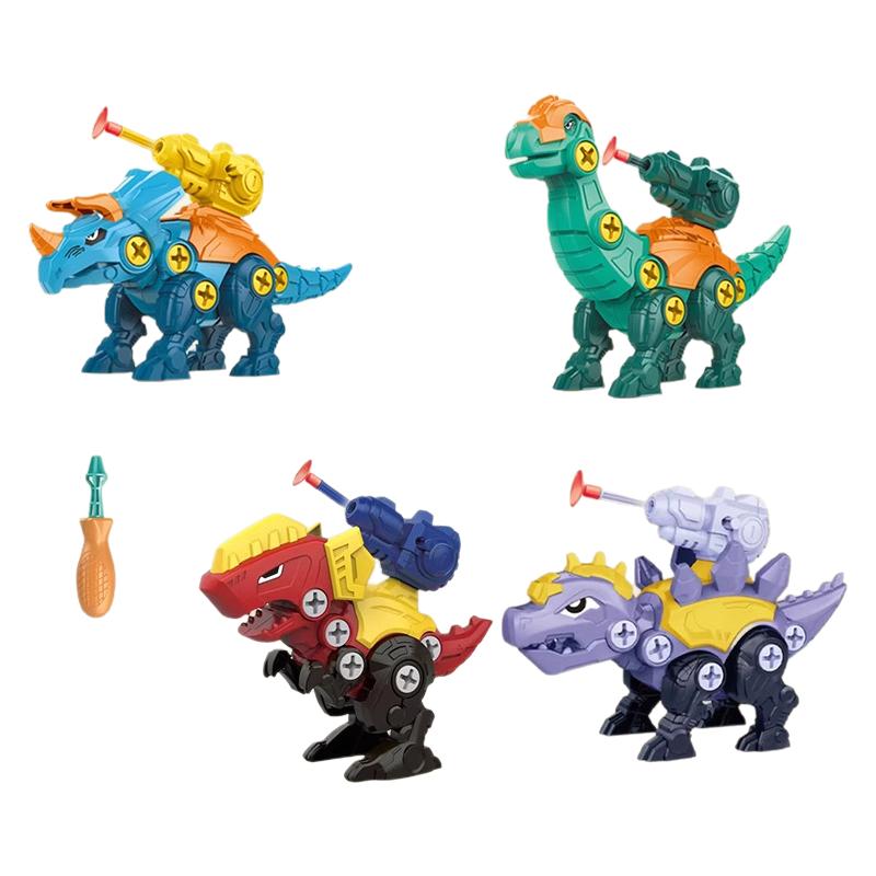 新款DIY拆装拼装恐龙玩具儿童霸王龙拧螺丝男孩智力开发组装益智