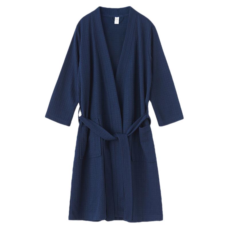 春秋季华夫格浴袍女士桑拿服夏天