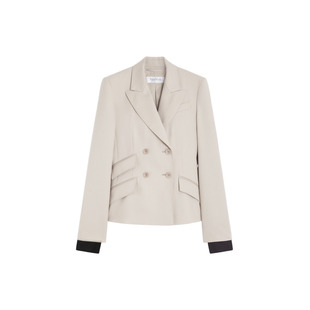 MaxMara 2026春夏新品女装绵羊毛混纺双排扣西装外套1041086306