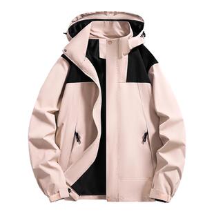 WASSUP冲锋衣外套男女款户外三合一可拆卸登山服防风防水百搭夹克