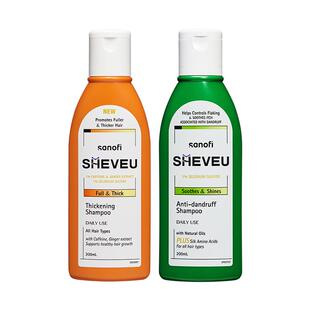 澳洲SHEVEU赛逸去头皮屑洗发水露组合套装绿+橙【临期特惠】