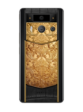 威图VERTU 纬图奢品手机META直面屏定制AI智能体手机加密商务手机奢品新款官方 黄金雕花高定版