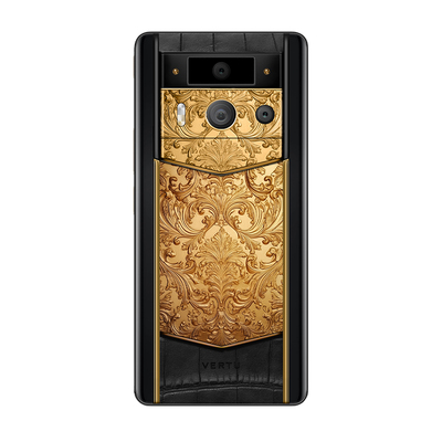 威图VERTU 纬图奢品手机META直面屏定制AI智能体手机加密商务手机奢品新款官方正品 黄金雕花高定限量版