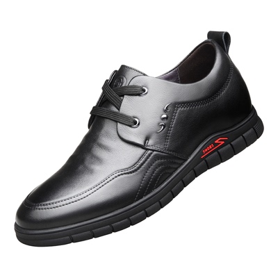 老人头皮鞋男真皮商务休闲爸爸鞋