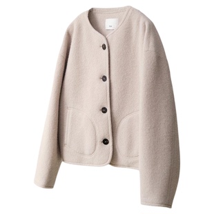 ltyp旅途原品 新店专享五折NO.206 羊毛混纺圆领厚实短外套女春季