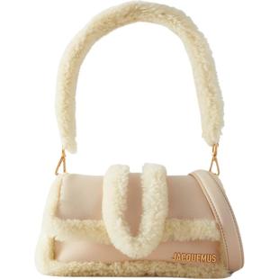 【折扣】Jacquemus女士羊毛皮边饰皮革单肩包