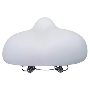 自行车鞍座大屁股日本车座子胖人坐垫加宽加厚加大超软舒适全白色