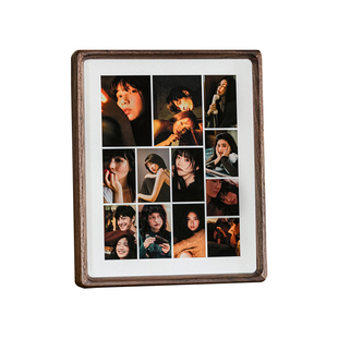 实木创意多宫格照片墙情侣定制多图记录高级感相框diy礼物摆台