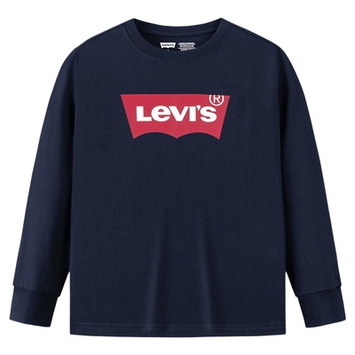 Levis李维斯儿童卫衣男童女童圆领长袖2025秋装新款童装上衣套头