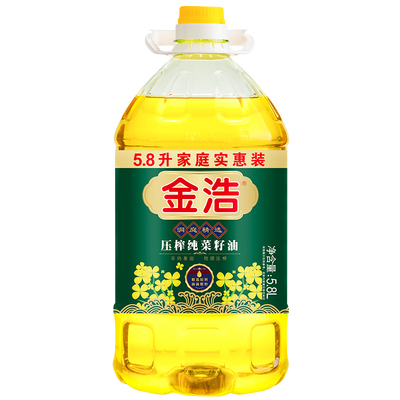 【团购】金浩洞庭纯菜籽油非转基因物理压榨食用油5.8L