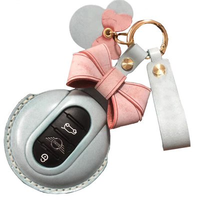 卡通迷你钥匙套壳卡通风真皮