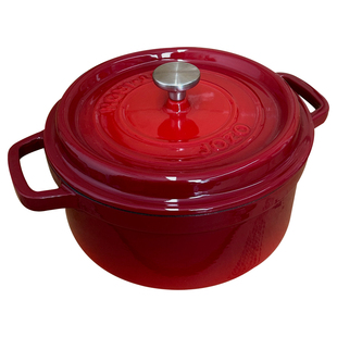 防熏黑[樱桃红]出口珐琅锅汤锅铸铁锅炖锅家用炖盅砂锅电磁炉煮锅