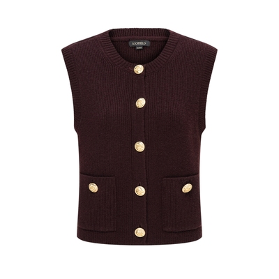 Scofield女装老钱风针织背心