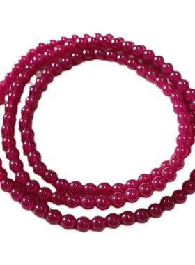 红刚玉优化红宝石三圈款手链