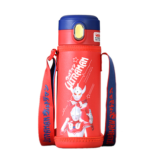 迪士尼儿童保温杯食品级316带杯套塞罗奥特曼水杯儿童男家用400mL