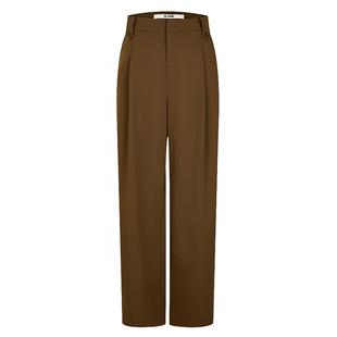 none 新款直筒休闲裤女美拉德色系宽松风女士垂感女士长裤