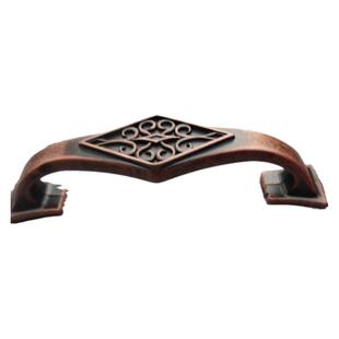 古红铜色古锌色雕刻精美花纹长形衣柜门拉手橱柜抽屉明装五金把手