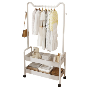 可移动宿舍落地衣架大学生寝室挂衣服架子置物收纳架挂包包衣帽架