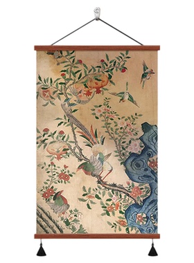 中古风客厅沙发背景墙装饰画