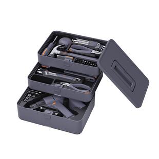 吉米家居X3-ABJ工具套装家用工具箱多功能五金大全冲击电钻全套