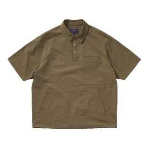 714street夏季新款轻薄透气泡泡纱短袖衬衫吸湿排汗抗皱垂感衬衣