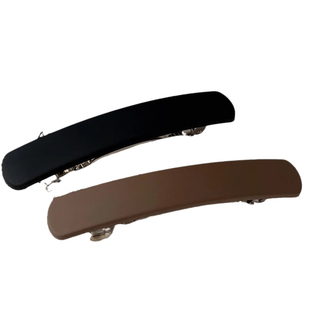 简约磨砂发夹弹簧夹后脑勺盘发夹子一字时尚半扎抓发固定少女边夹