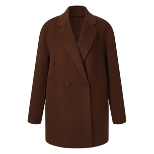 首降|歌莉娅羊毛羊绒大衣女2025新款秋冬季穿搭双面毛呢外套