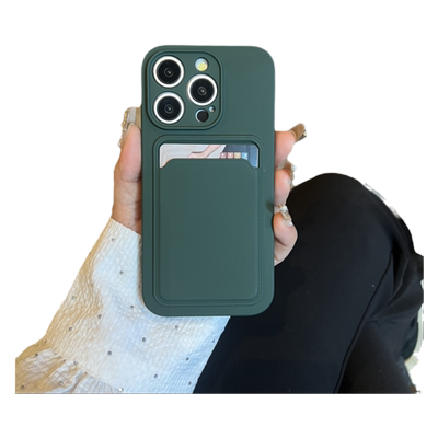 一体插卡苹果15promax手机壳