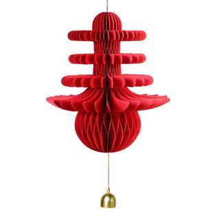 2026新年装饰品春字灯笼挂饰蜂窝马年过年氛围场景布置年味小挂件