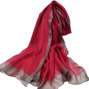 真丝丝巾女妈妈高档红色纱巾婚礼喜婆婆婚宴配旗袍的披肩外搭围巾