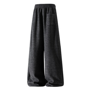 轩罕弯刀裤男款阔腿宽松美式复古加绒慵懒松弛感垂感运动镰刀裤子