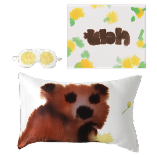 tbh野兽派家居ROP VAN MIERLO艺术家系列22姆米真丝枕套眼罩套装