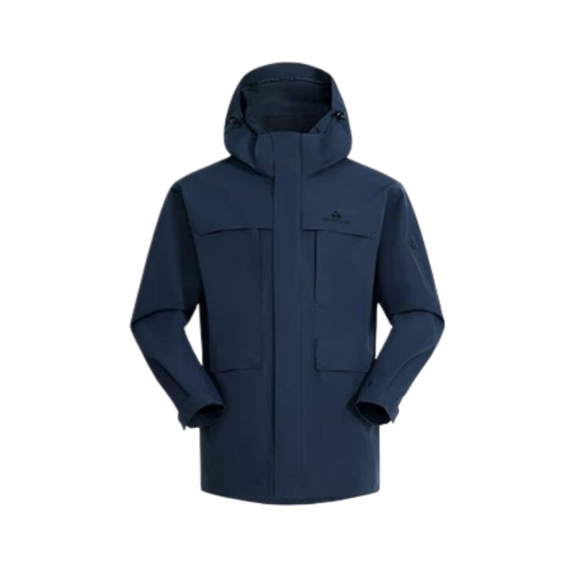 【朱雀中长款冲锋衣】拓路者户外登山服男冬季防风防水外套三合一