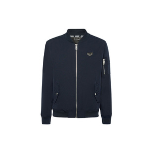 PHILIPP PLEIN 2025秋冬 PP经典徽标男士纯色拉链夹克外套