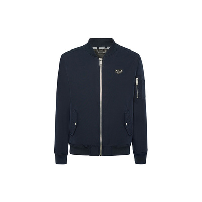 PHILIPP PLEIN 2025秋冬 PP经典徽标男士纯色拉链夹克外套