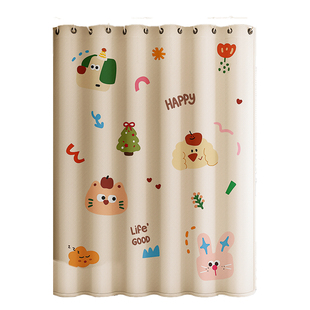 浴帘卫生间防水隔断干湿分离神器折叠帘防霉速干洗澡2026新型帘子