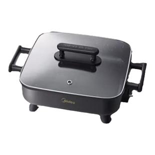 美的电火锅电炒锅家用多功能电锅煎烤涮一体电热电煮锅6L烤鱼锅