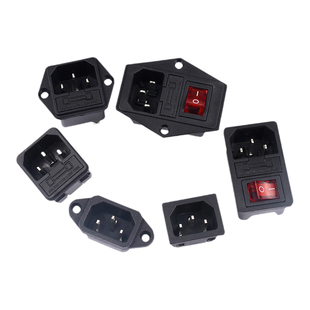 品字电源插座公母插头充电口三芯AC-01 02 03 0401A三孔电源座