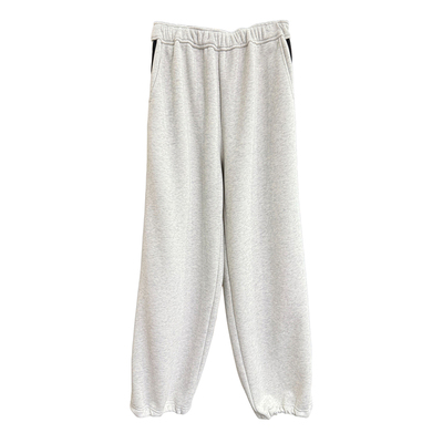 加绒三条杠校服裤松紧腰休闲卫裤