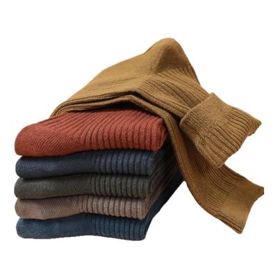 纯棉加厚中筒袜新疆棉男士长筒