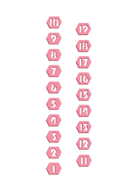身高年龄立体数字贴亚克力成长