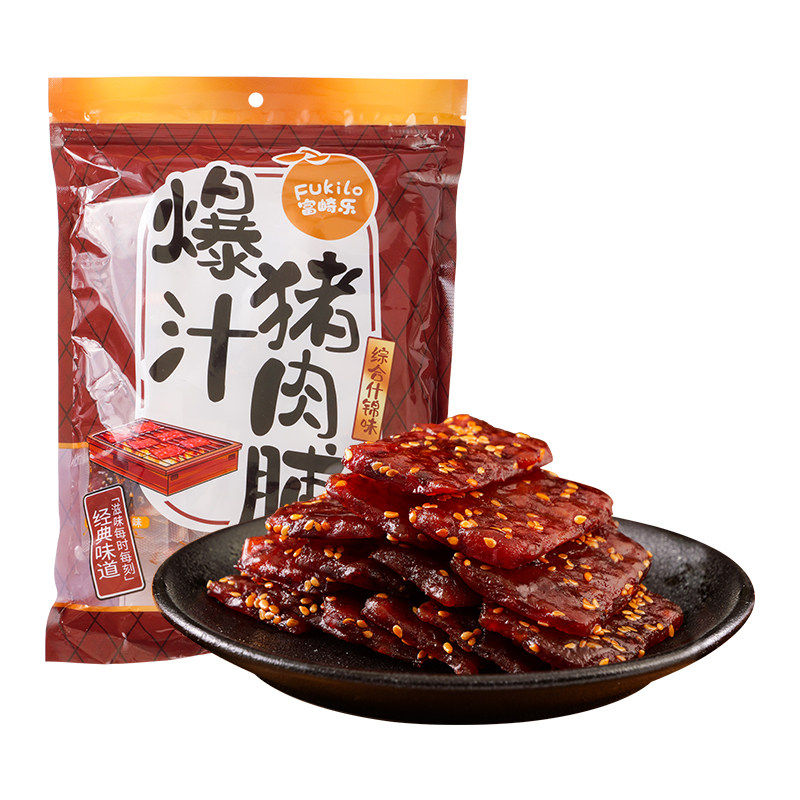 富崎乐爆汁猪肉脯手撕高蛋白熟食猪肉类
