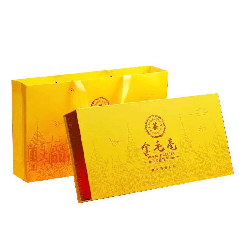 拜访客户茶礼36小包金毛毫礼盒装英红九号英德红茶春茶浓香型茶叶