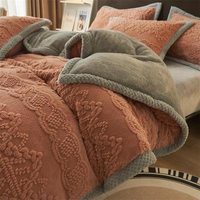 加厚珊瑚绒被套单件法兰绒单双人被罩150x200冬季加绒床单四件套